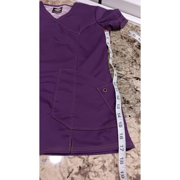 XXS Dickies Womens Scrub T-shirt Purple Scrubs V-Neck. See Photos - Picture 11 of 13